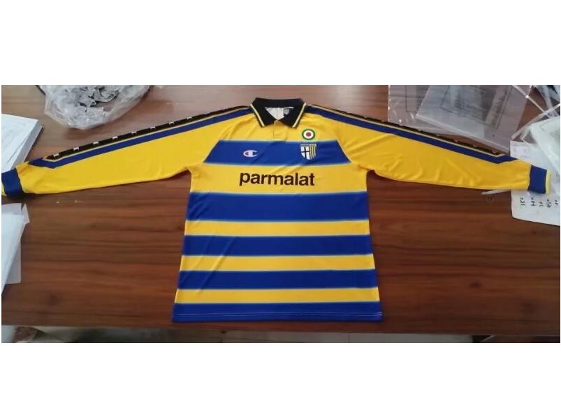 1999-2000 Parma Retro Long Sleeve Home Kit Soccer Jersey